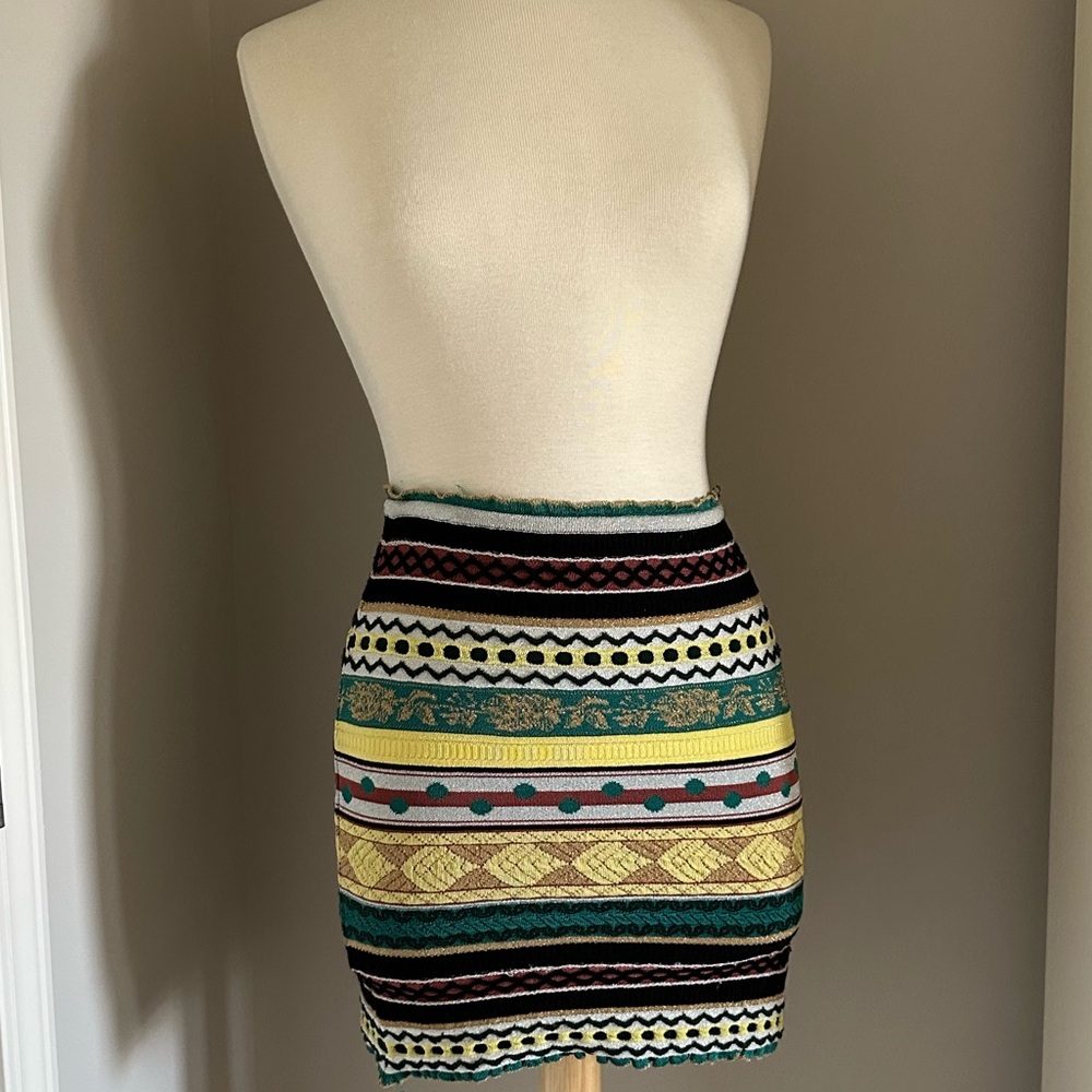Missoni Multicolor Patterned Knit Skirt